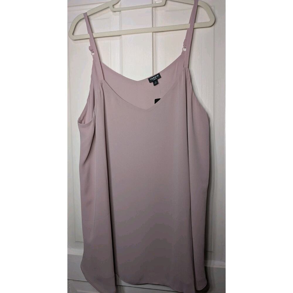 Torrid Plus Size Sophia Pink Chiffon Tank Top Blouse Cami Size 3(22-24)(731)
